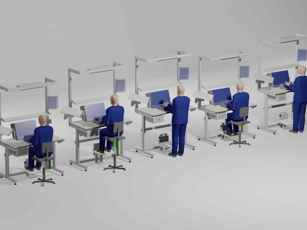 postazione di lavoro ergonomica