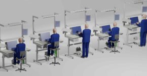 postazione di lavoro ergonomica